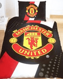 Manchester United quality Bed Sheet with 4 pillow case and 1 duvet