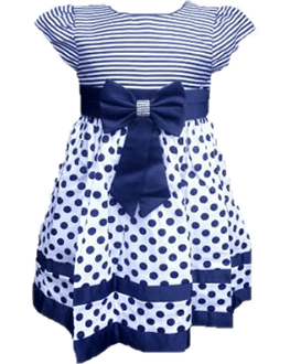 Polka Stripe Cotton Dress