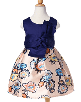 Floral Navy Children Dress