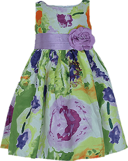 Dorissa Floral Shantung Ball Dress